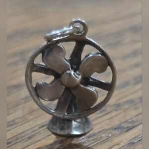 Silver Electric Fan Pendant